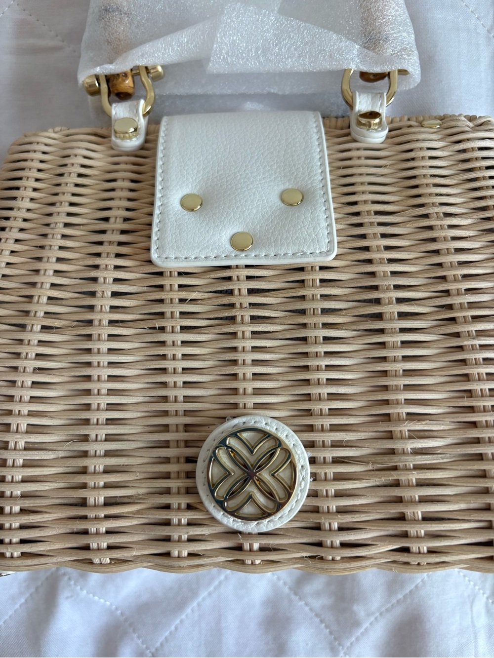 Lilly Pulitzer Leena Top Handle Wicker Bag - Picture 5 of 12
